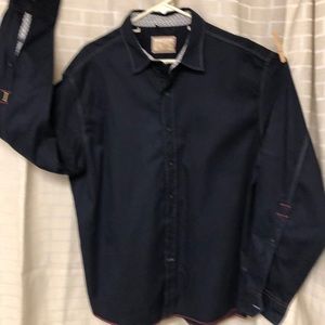 Men’s italia long sleeve shirt dark navy